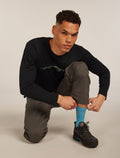 Men's Men Hike+ Crew Socks Topaz/Trail - 1