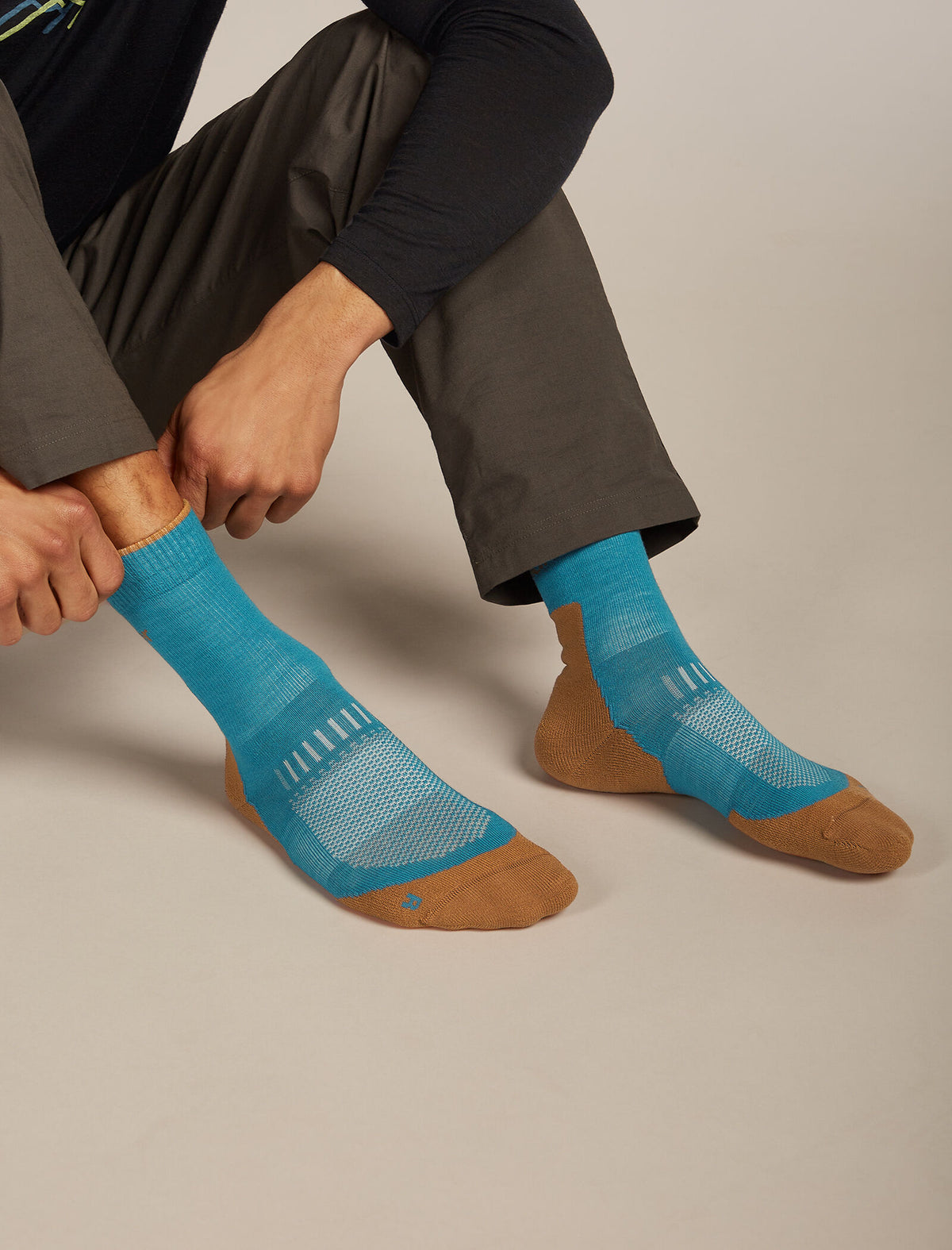 Men's Men Hike+ Crew Socks Topaz/Trail - 2