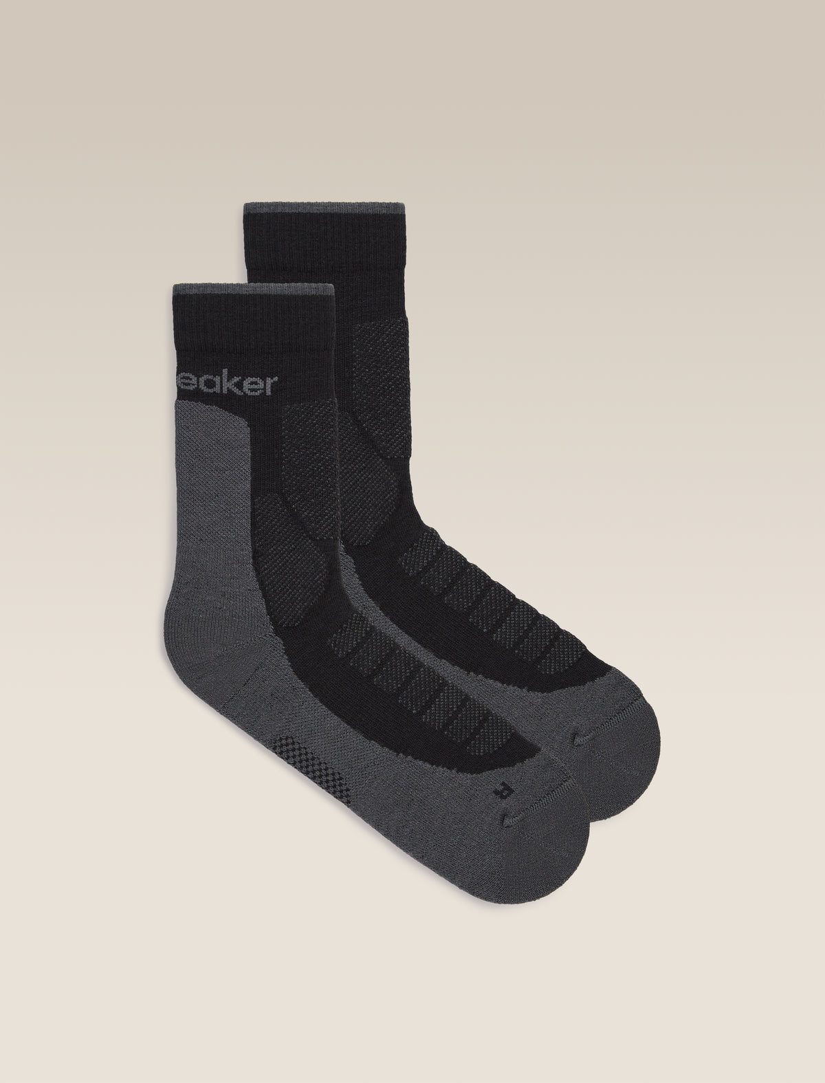 Men Hike+ Crew Socks Black/Obsidian - 1