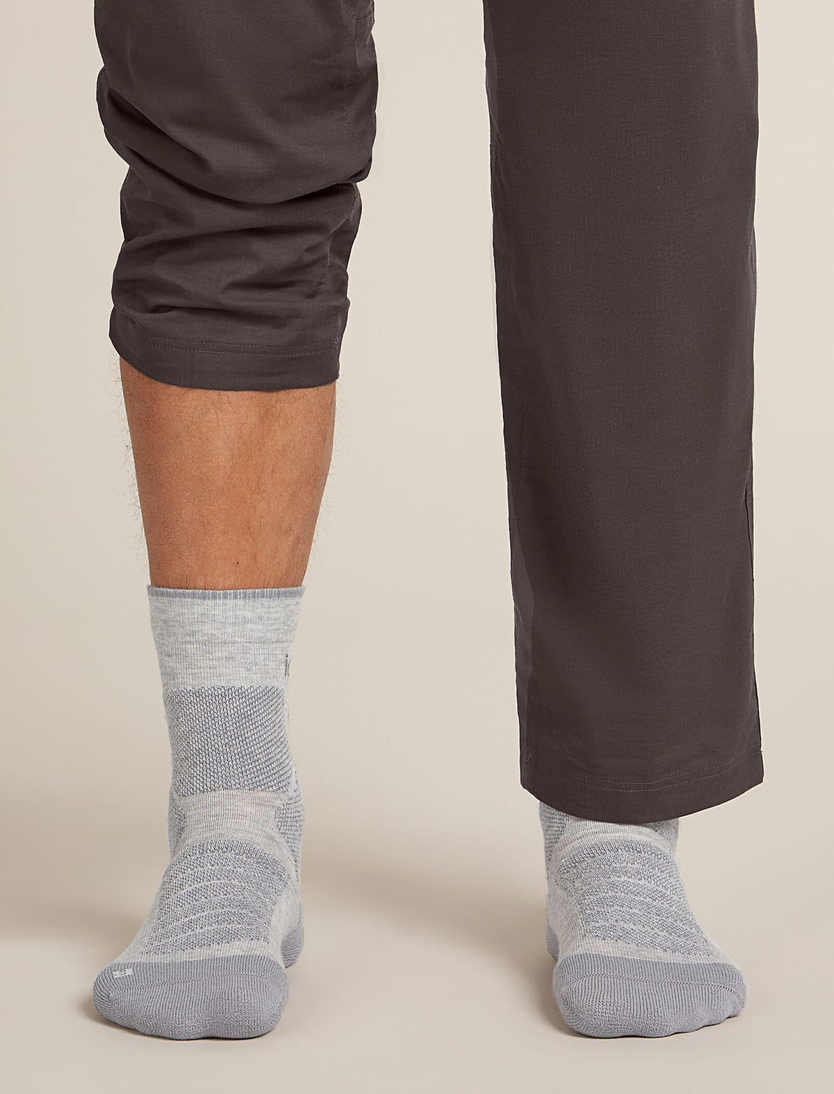 Men's Men Hike+ Crew Socks Blizzard Hthr/Alloy - 3