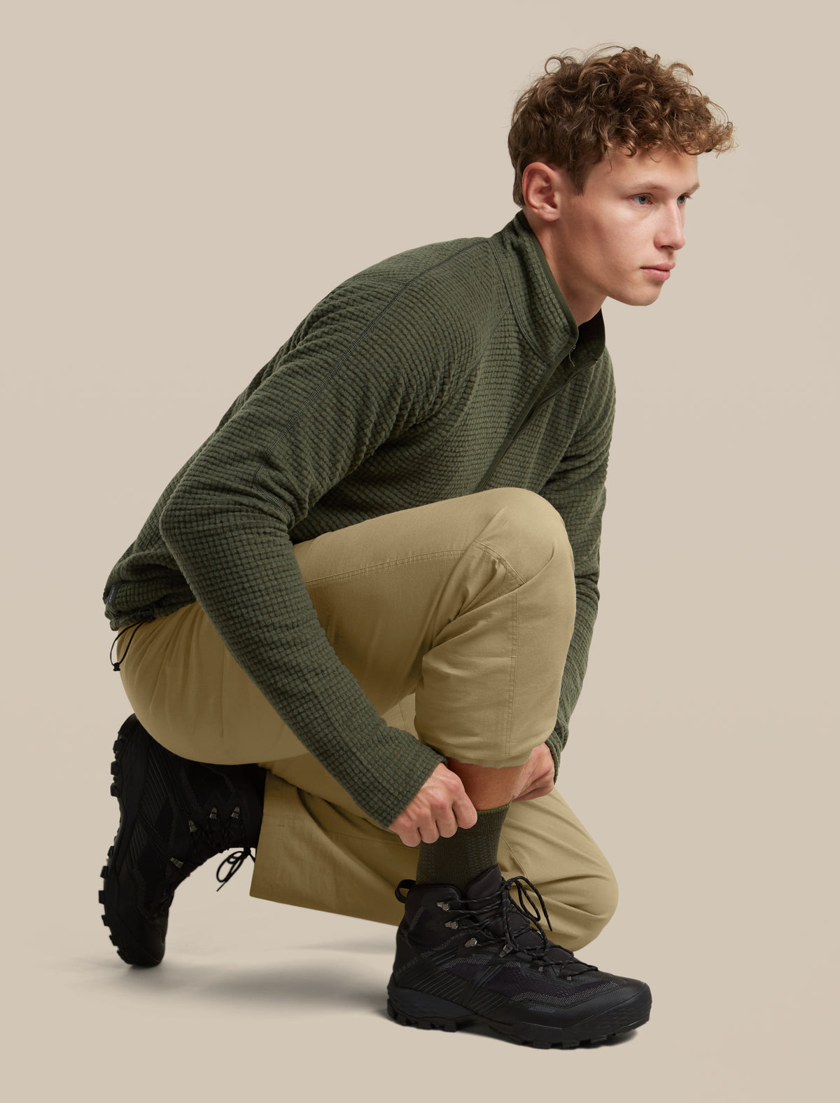 Men Hike+ Crew Socks Dk Loden/Sphagnum - 4