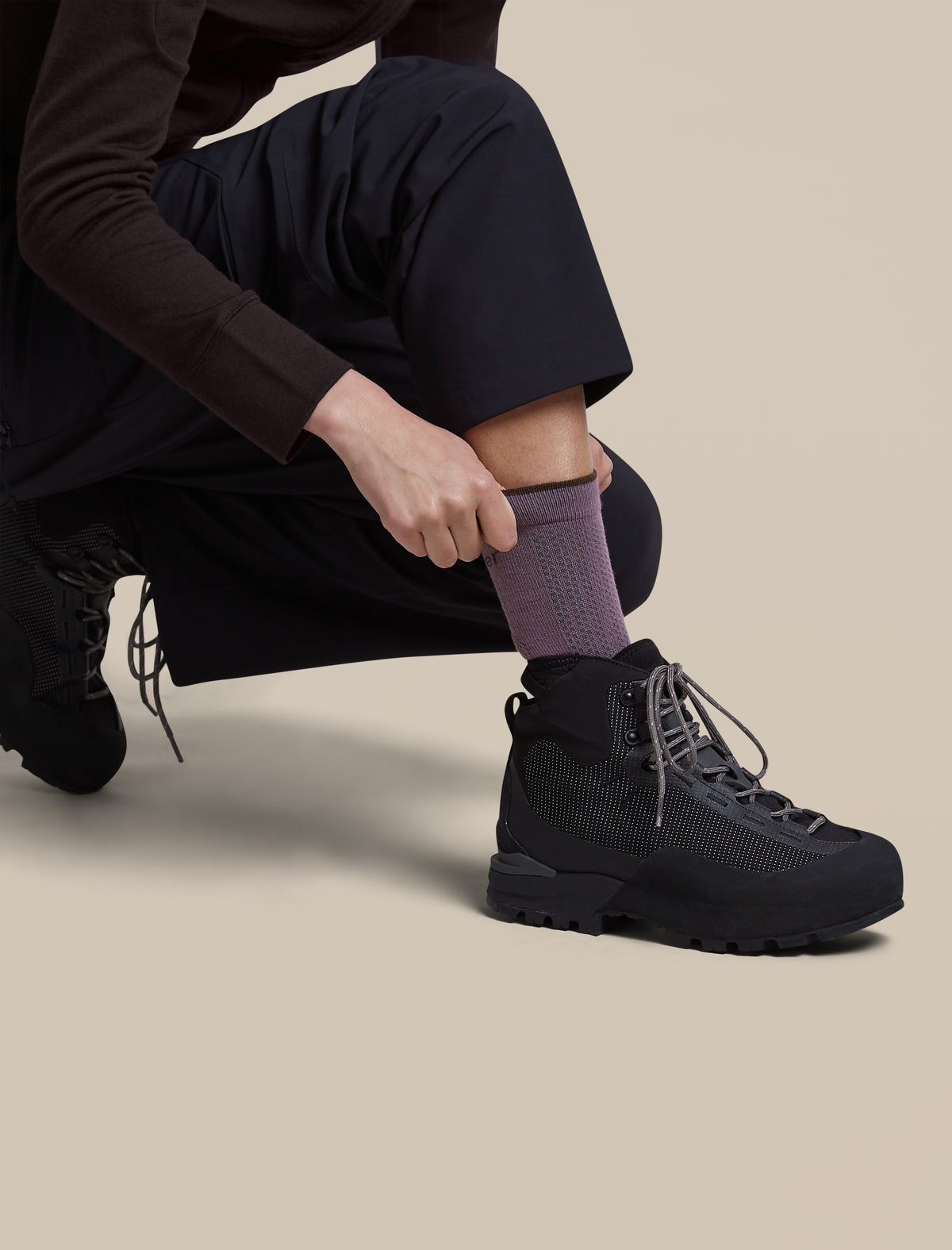 Calzini ultraleggeri Hike+ Donna Grey Plum/Bittersweet - 4