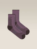 Women Hike+ Quarter Socks Grey Plum/Bittersweet - 1
