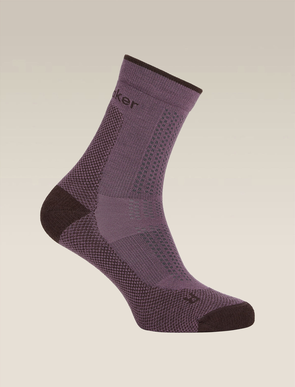 Women Hike+ Quarter Socks Grey Plum/Bittersweet - 3