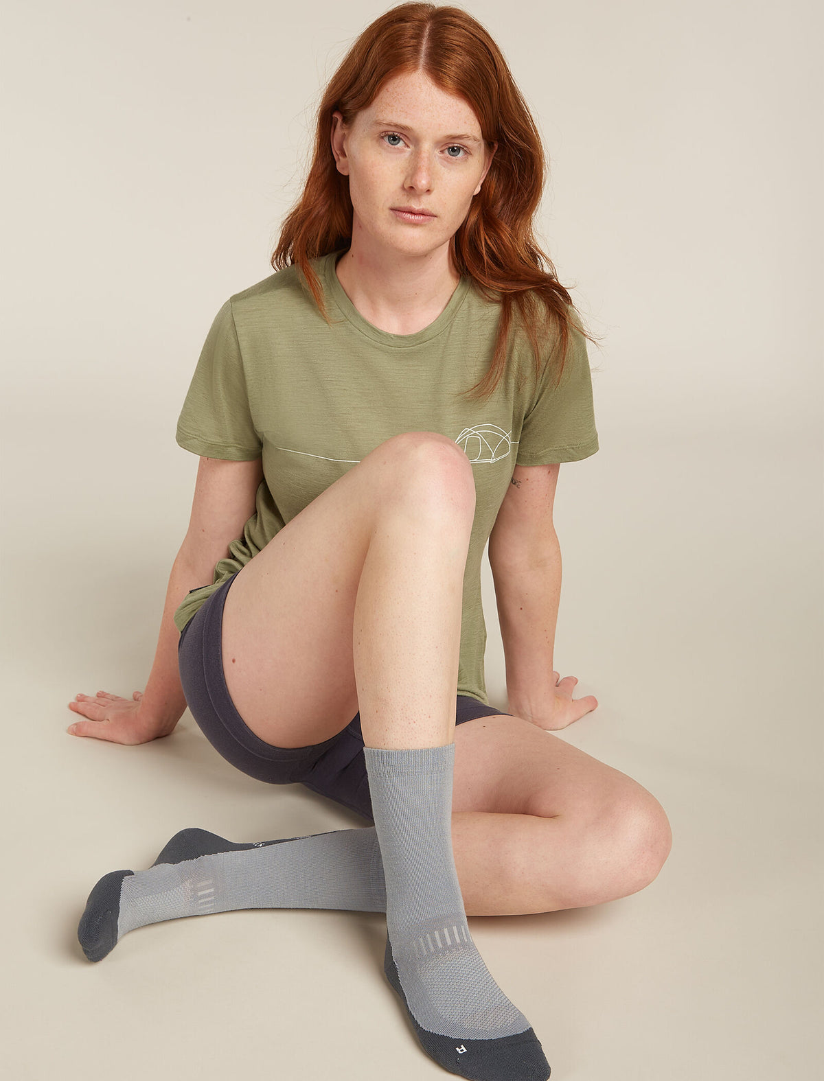 Merino Hike+ Light Crew Socken Fresh Fern Damen  - 2