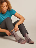 Women's Women Run+ Crew Socks Fusion Dye Summit Fd/Java - 2
