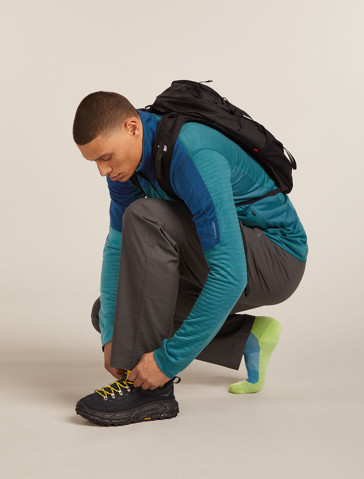Men's Men Hike+ Crew Socks Topaz/Peridot - 1