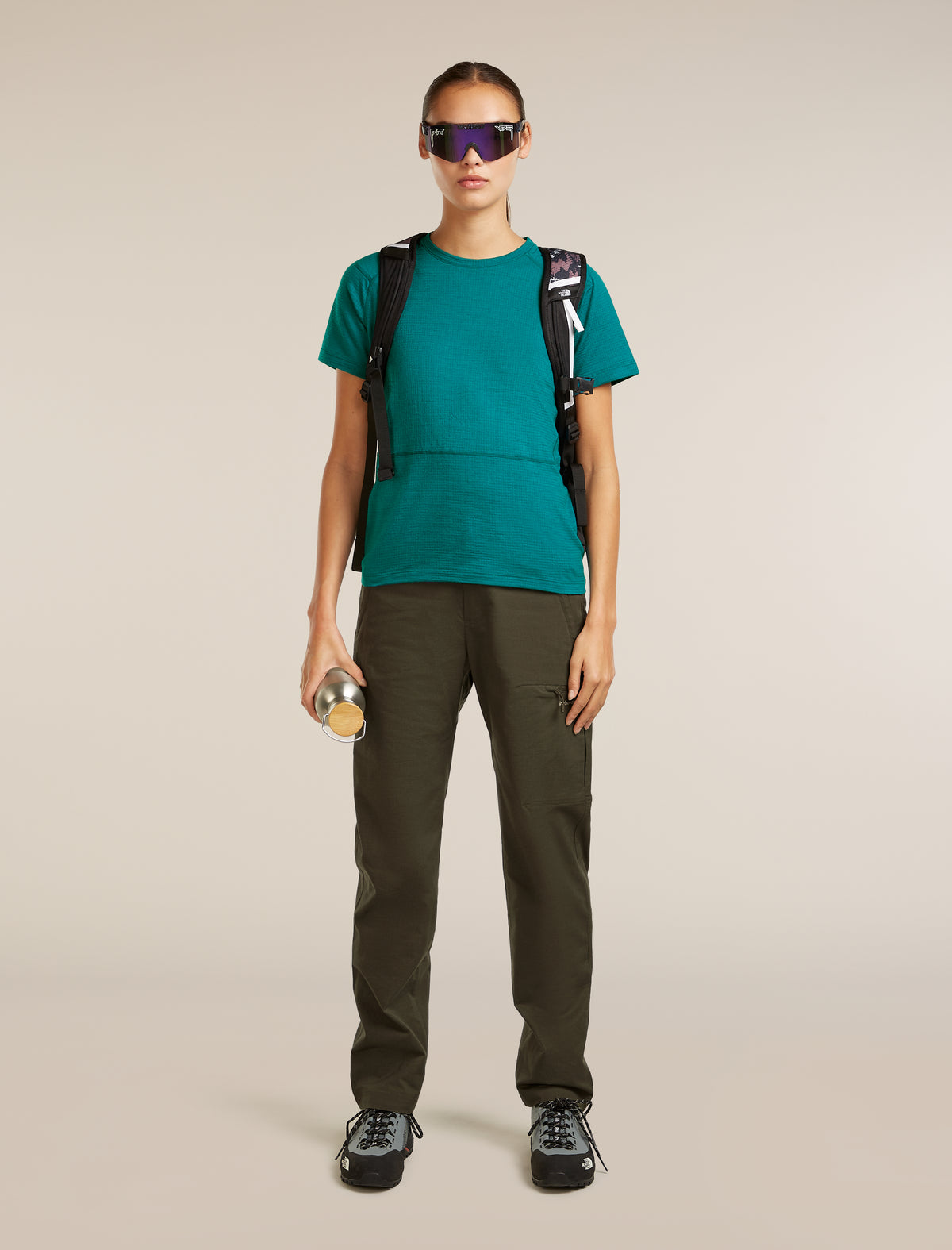 200 Waffle Elevation T-Shirt Tidal Teal - 4