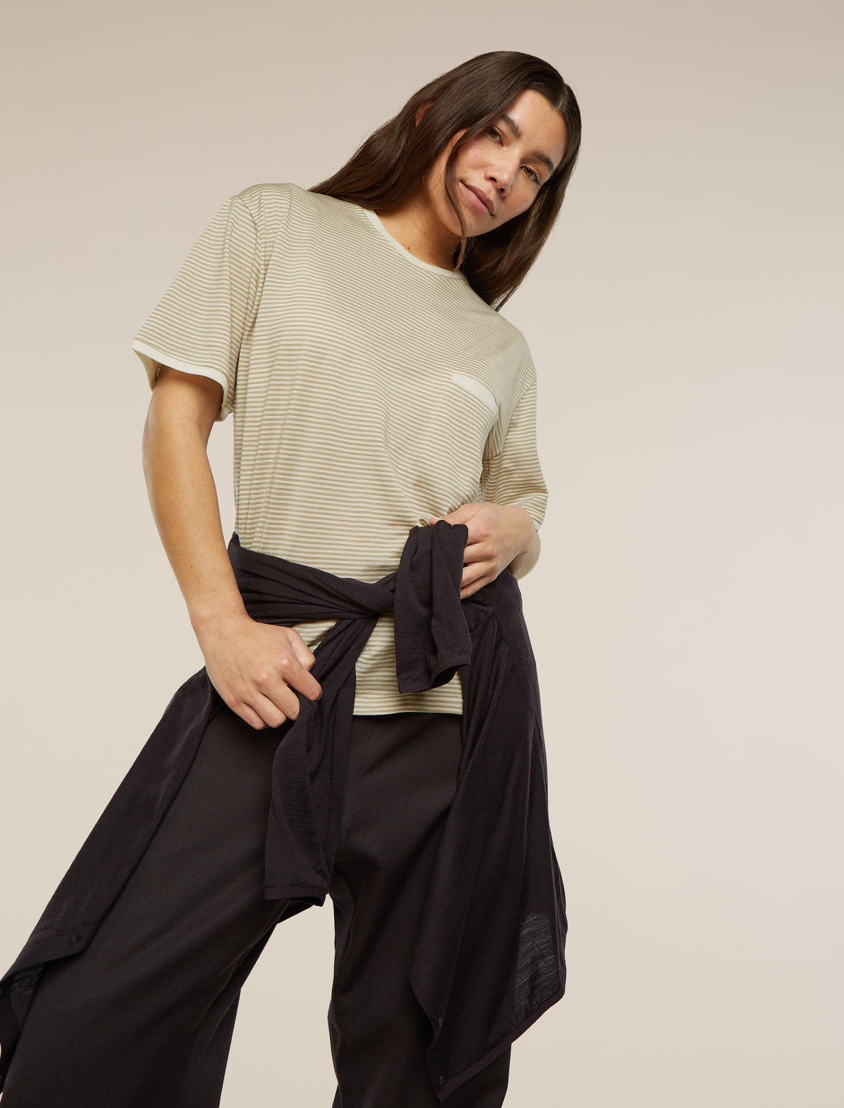 150 T-Shirt Stripe Flagstone/Chalk/S - 1