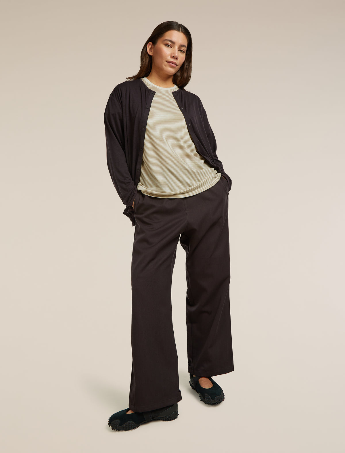 150 T-Shirt Stripe Flagstone/Chalk/S - 16