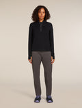 Women's 300 Anniversary Original Half Zip Top Black - 3