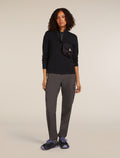 Women's 300 Anniversary Original Half Zip Top Black - 4