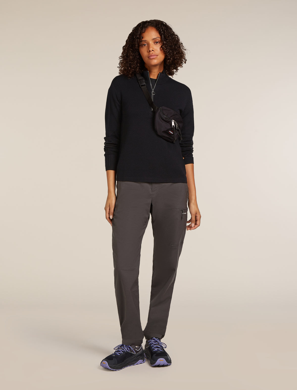 Women's 300 Anniversary Original Half Zip Top Black - 4
