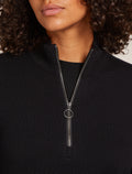 Women's 300 Anniversary Original Half Zip Top Black - 5