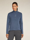 Maglia a maniche lunghe con mezza zip in lana merino icebreaker Anniversary Original Donna  - 1