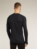 Men's Merino Blend 125 ZoneKnit™ Long Sleeve Crew Thermal Top Black - 2
