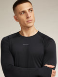 Men's Merino Blend 125 ZoneKnit™ Long Sleeve Crew Thermal Top Black - 5