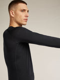 Men's Merino Blend 125 ZoneKnit™ Long Sleeve Crew Thermal Top Black - 6