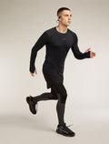 Men's Merino Blend 125 ZoneKnit™ Long Sleeve Crew Thermal Top Black - 4