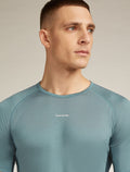 Men's Merino Blend 125 ZoneKnit™ Short Sleeve Crew Thermal Top Abyss/blue ash - 5
