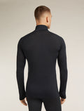 Men's Merino Blend 125 ZoneKnit™ Long Sleeve Half Zip Thermal Top Black - 3