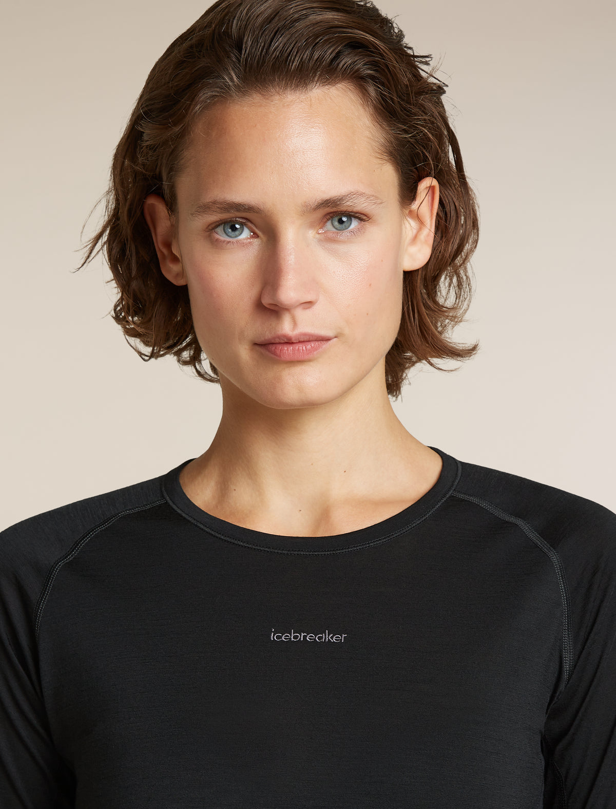 Women's Merino Blend 125 ZoneKnit™ Long Sleeve Crew Thermal Top Black - 8