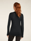 Women's Merino Blend 125 ZoneKnit™ Long Sleeve Crew Thermal Top Black - 2