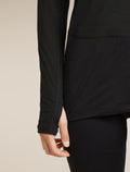 Women's Merino Blend 125 ZoneKnit™ Long Sleeve Crew Thermal Top Black - 9