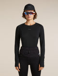 Women's Merino Blend 125 ZoneKnit™ Long Sleeve Crew Thermal Top Black - 5