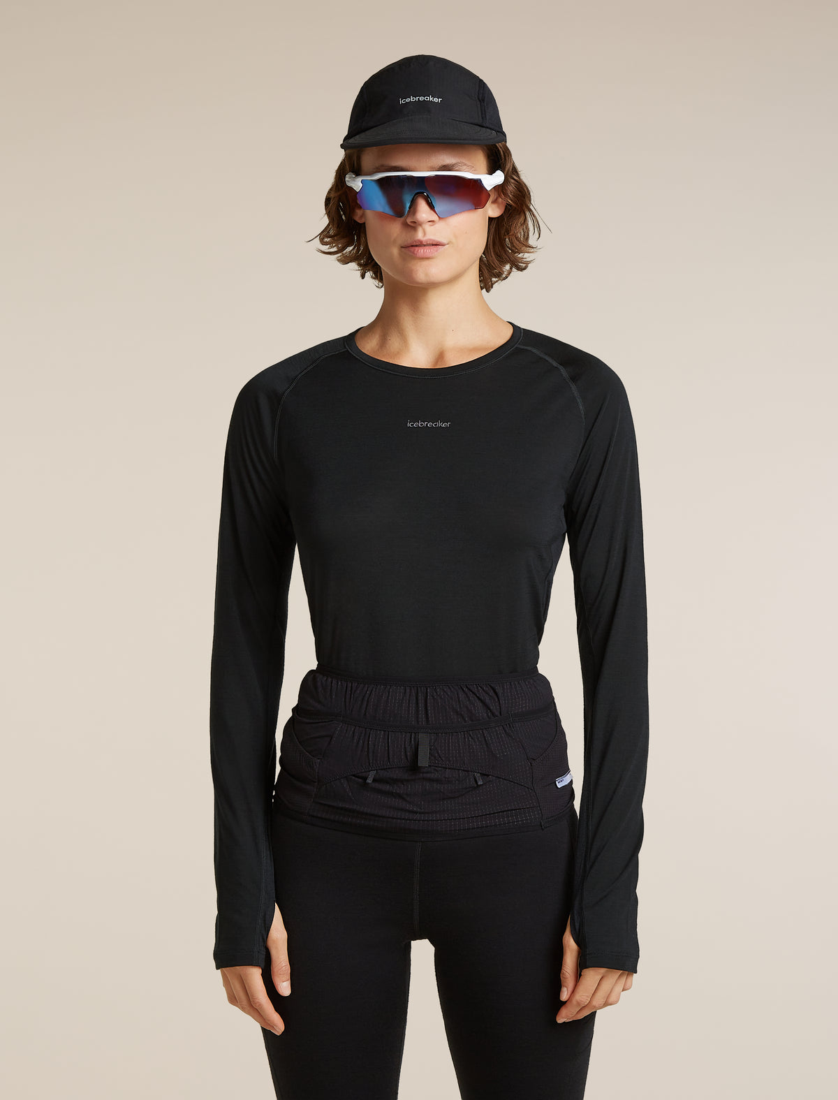 Women's Merino Blend 125 ZoneKnit™ Long Sleeve Crew Thermal Top Black - 5