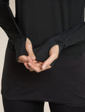 Women's Merino Blend 125 ZoneKnit™ Long Sleeve Crew Thermal Top Black - 7