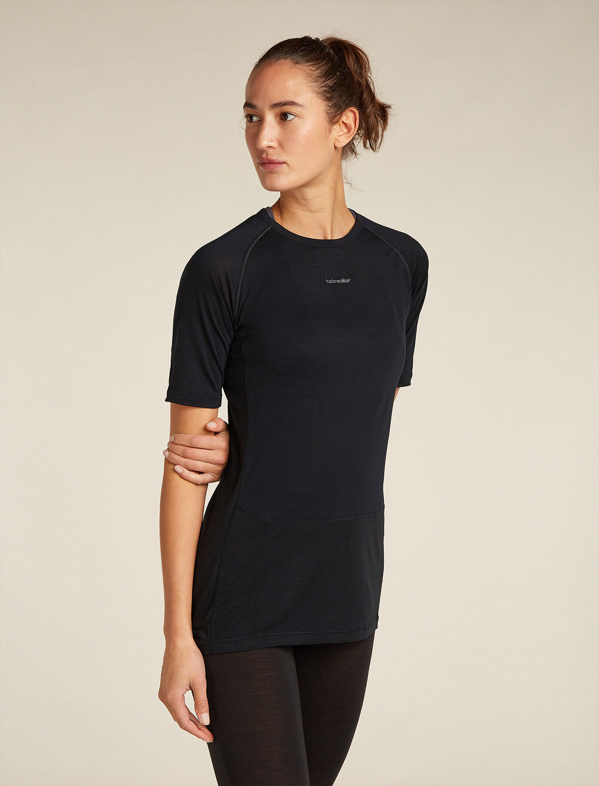 Women's Merino Blend 125 ZoneKnit™ Short Sleeve Crew Thermal Top Black - 1