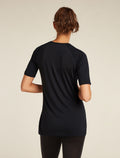 Women's Merino Blend 125 ZoneKnit™ Short Sleeve Crew Thermal Top Black - 2