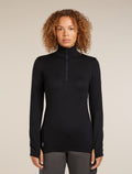 Women's 300 Original Half Zip Top Black - 1