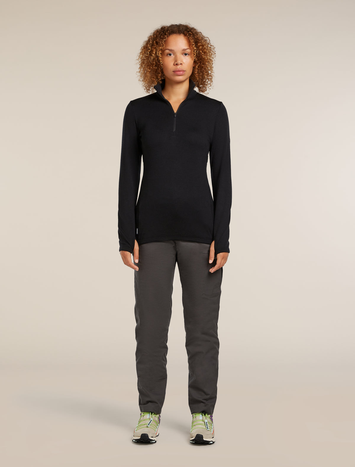 Women's 300 Original Half Zip Top Black - 3