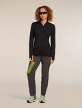 Women's 300 Original Half Zip Top Black - 4