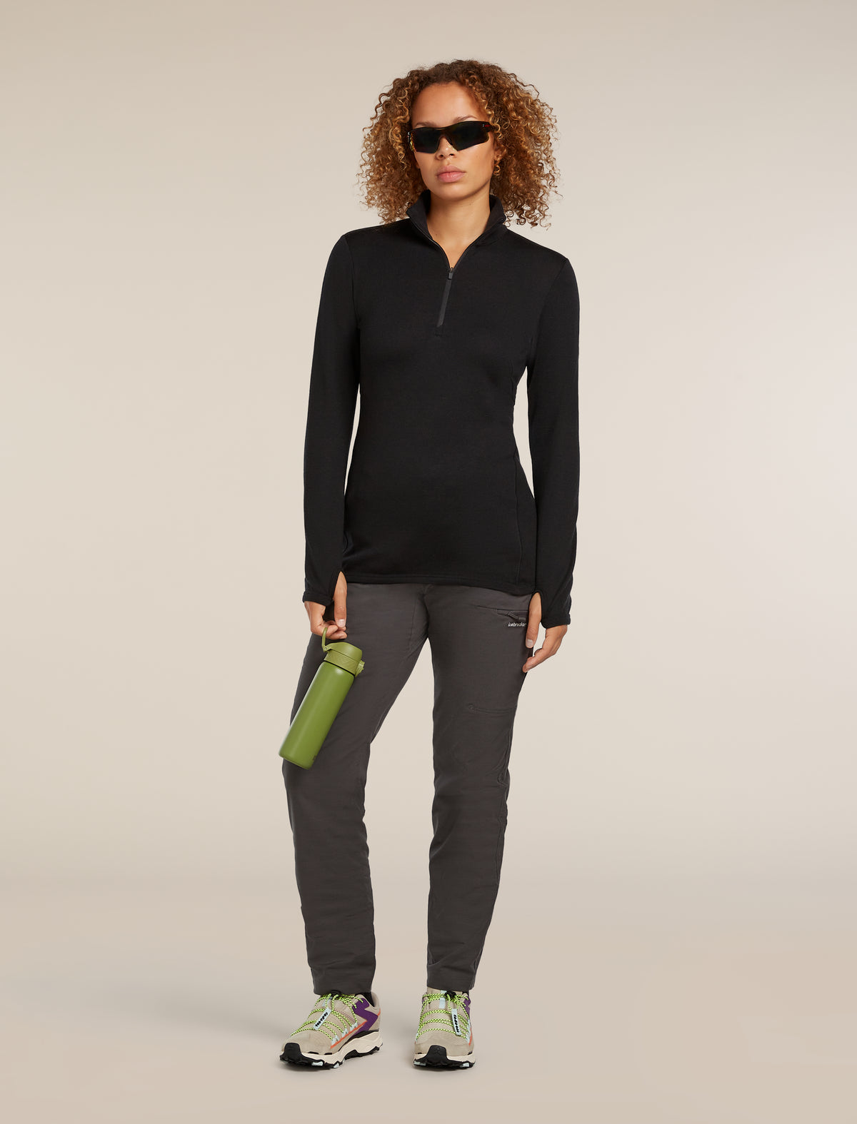 Women's 300 Original Half Zip Top Black - 4