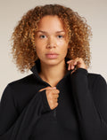 Women's 300 Original Half Zip Top Black - 5