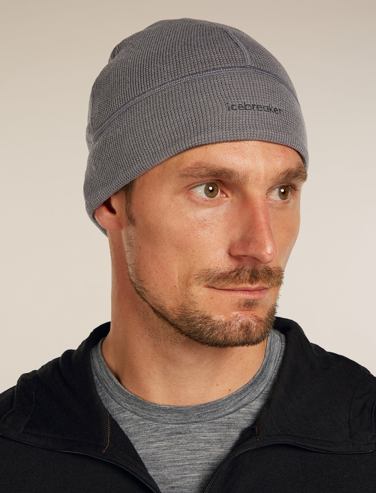 Unisex 260 Waffle Knit Wander Reversible Beanie Obsidian/Black - 5