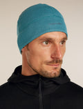 Unisex 260 Waffle Knit Wander Reversible Beanie Topaz/Atlantis - 2