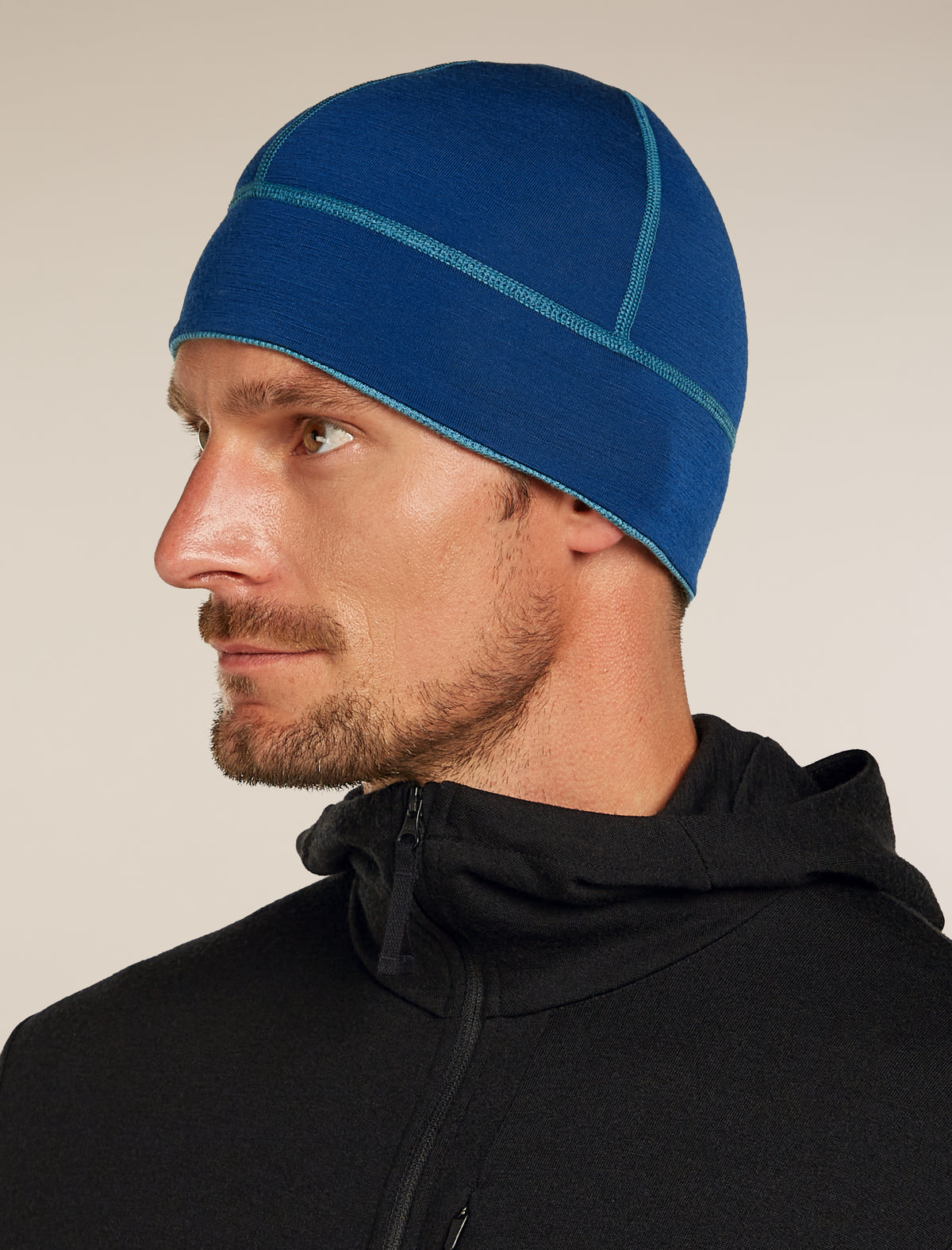 Unisex 260 Waffle Knit Wander Reversible Beanie Topaz/Atlantis - 10