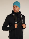 Unisex 260 Waffle Knit Wander Reversible Beanie Topaz/Atlantis - 4