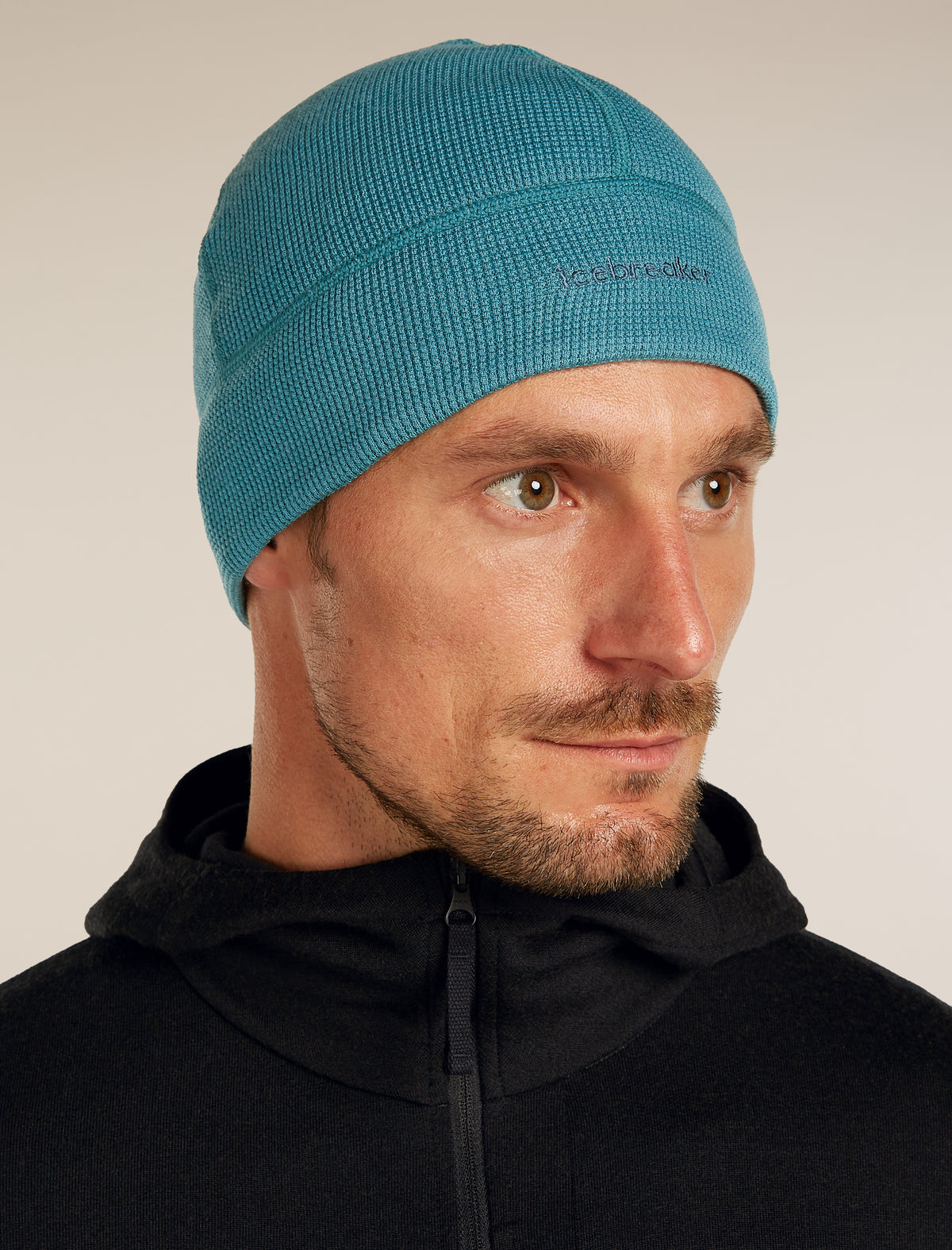 Unisex 260 Waffle Knit Wander Reversible Beanie Topaz/Atlantis - 5