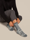 Men's Men Hike+ Mid Calf Socks Mountaineer Jet Hthr/Black - 1