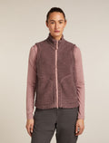 Women's Merino Blend 960 RealFleece™ High Pile Vest Summit Dk Hthr/Blush - 1