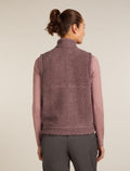 Women's Merino Blend 960 RealFleece™ High Pile Vest Summit Dk Hthr/Blush - 2