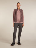 Women's Merino Blend 960 RealFleece™ High Pile Vest Summit Dk Hthr/Blush - 3