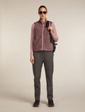 Women's Merino Blend 960 RealFleece™ High Pile Vest Summit Dk Hthr/Blush - 4