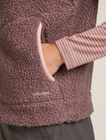 Women's Merino Blend 960 RealFleece™ High Pile Vest Summit Dk Hthr/Blush - 5