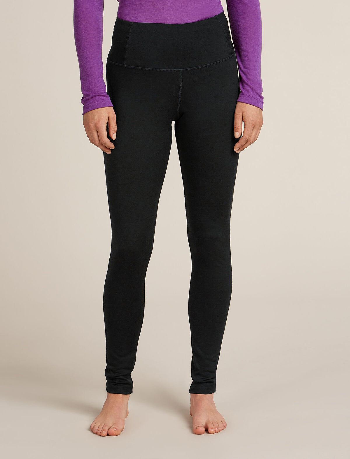 200 Oasis High Rise Thermal Leggings Black - 1